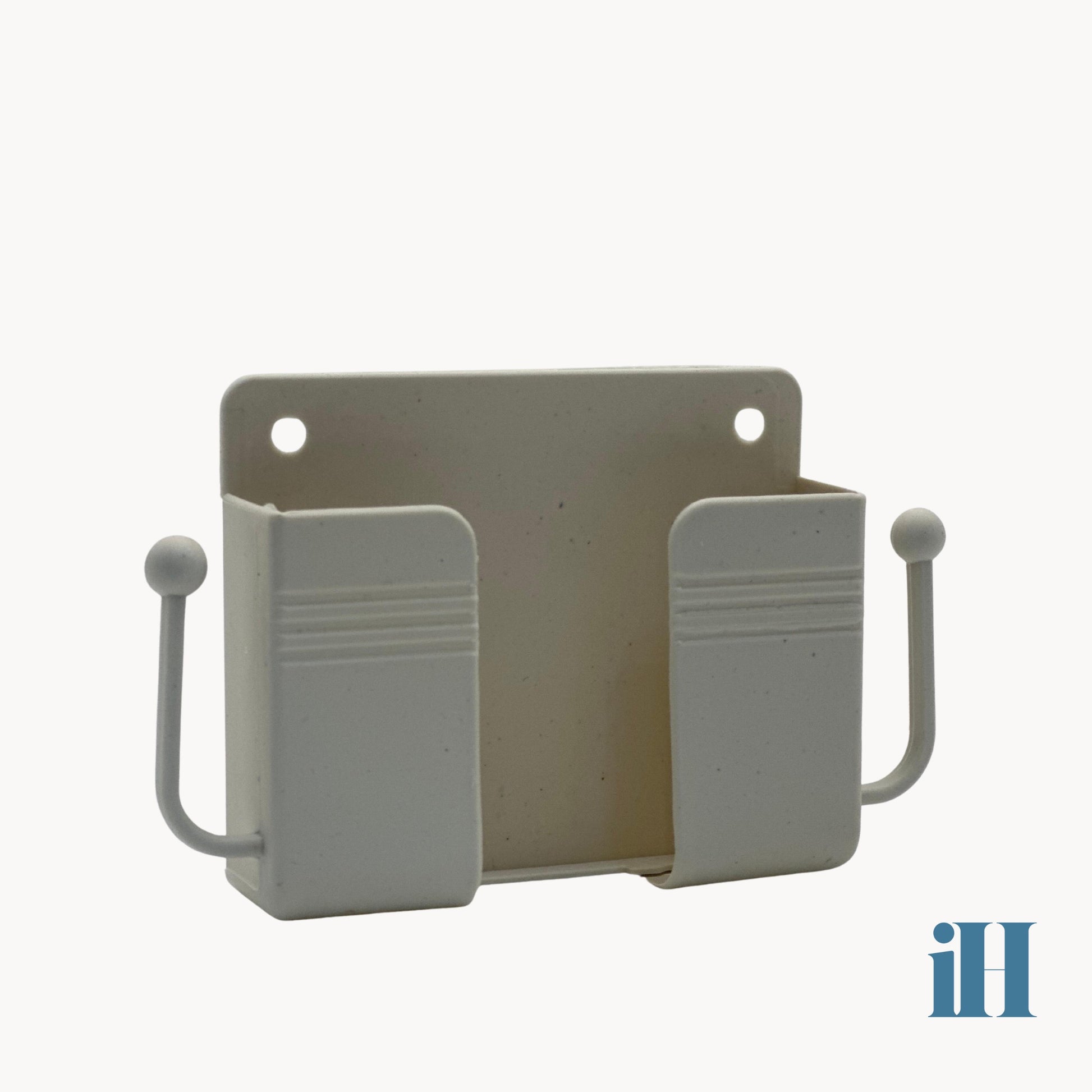 Wall-Mounted Phone & Remote Holder – Punch-Free Plastic Organizer
