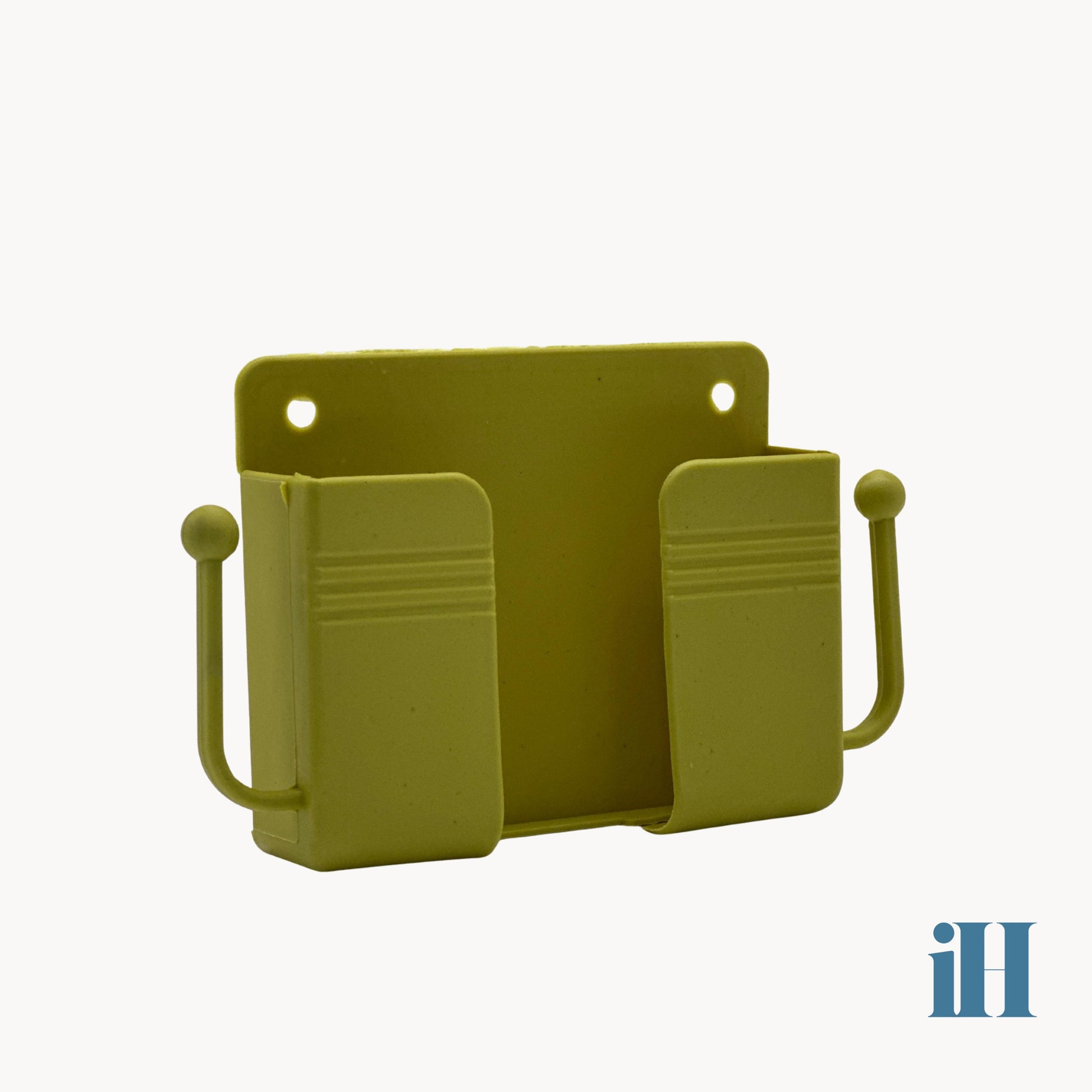 Wall-Mounted Phone & Remote Holder – Punch-Free Plastic Organizer
