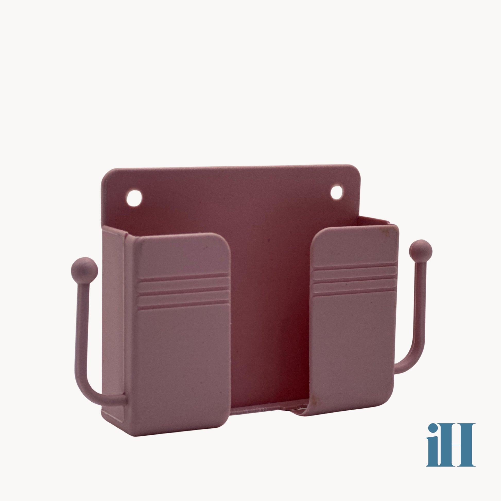 Wall-Mounted Phone & Remote Holder – Punch-Free Plastic Organizer